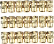 Wood Furniture Screws 20pcs Copper Insert Nuts Threaded Connectors Easy Install and Sturdy