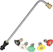 Pressure Washer Extension Rod Lance for K2 K3 K4 K5 K6 K7, 90° Angled Spray Lance Quick Connection with 5 Spray Nozzles Pressure Washer Gutter Cleaner Attachment Gutter Cleaning Tools