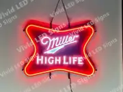 Vivid LED Miller Lite Beer High Life Bar Pub 24"x18" Neon Sign Lamp With Dimmer