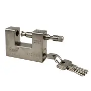 3.7in/94mm D-Shaped Heavy Duty Security Padlock w/ 5 Key Padlock Storage Safety