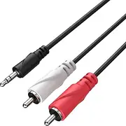 Comsol 3.5mm Male to 2 x RCA Male Audio Cable 5m