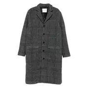 [Samsoe Samsoe] Samsoe Samsoe Checked-pattern Single-breasted Coat M GREY