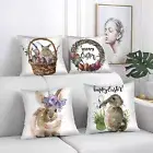 Throw Pillow Case Soft Decorative Cartoon Print Pillow Case Polyester Peach Skin