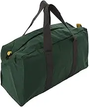 Heavy Duty Canvas Tool Bag, Large Capacity Wide Mouth Tool Tote with Handle, Waterproof, Wear-Resistant, Multifunctional Tool Storage Bag for Carpentry, Technicians (20 Inches)