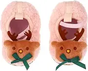 [KESYOO] 1 Pair reindeer baby shoes newborn plush shoes warm baby shoes baby shower stay on crib shoes newborn crib house shoes baby floor shoe cotton dropshipping indoor shoes