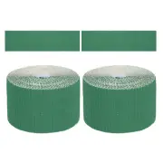 2Pcs 3.9inch x 164ft Bulletin Board Border, Blackish Green (1.3mm)