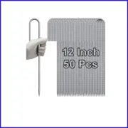 Versatile 12 Inch Galvanized Tent Anchors - 50 Heavy Duty J-Hook Rebar Stakes
