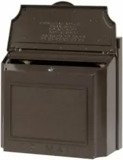 Whitehall Wall Mailbox - Locking - French Bronze,Extra Large Bronze