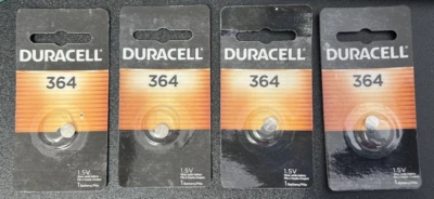 Duracell 364 1.5V Silver Oxide Battery 1 Battery Per Pack (Pack of 4)