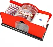 VQP Manual Hand Crank Card Shuffler, 2 Deck Casino Card Shuffler, Manual Card Mixer Shuffling Machine for UNO Five Crowns Poker UNO Texas Hold Em Blackjack