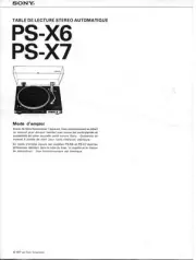 Sony PS-X6 Turntable Owners Manual