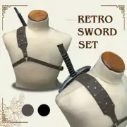 NEWOne/Double Shoulders Medieval Style Sword Back Sheath Scabbard Warrior Holder