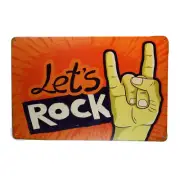 3XTin Sign LET`S ROCK Sprint Drink Bar Whisky Rustic Look