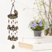 Resin Bird's Nest Wind Chimes Pendant Cross-Border Exclusively For Brass Bell Wind Chimes Outdoor Garden Bird Pendant