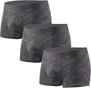 [Casey Kevin] Men’s Underwear Boxer Briefs 3 Pack Comfortable Tagless Mens Trunks Breathable Boxers for Men MC4008