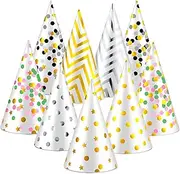 Birthday Party Hats 20 Pcs Assorted Paper Birthday Hat for Kids Happy Birthday Cone Hats Art Craft Caps Decorations Supplies for Funny Birthday Baby Shower Jamboree Party Favors Photo Props, 9 Designs