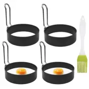 4 Pack Stainless Steel Eggs Maker Non Stick Round Egg Cooker for Cooking Cook...