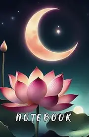 Lotus Flower Notebook - 100 lined white pages (5.5"x8.5")