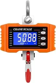 [JAJAJ] Industrial Digital Crane Scale 1000kg/500kg Digital Crane Scale Industrial Heavy Duty Scale High Accuracy Electronic Hanging Scale with HD Large Screen for Farm,Livestock,Factory,Construction(500kg)