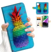( For iPhone 11 Pro ) Wallet Flip Case Cover AJ26368 Pineapple Gay Pride