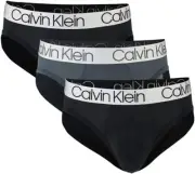 Calvin Klein Men`s Microfiber Hip Briefs Pack of 3 (Grey(NP2211-051)/Black, XL