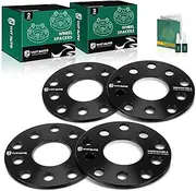 YHTAUTO 5x100mm/5x112mm Wheel Spacers 6mm Compatible with Volkswagen Jetta, Passat, Golf, Beetle, Audi A4, A3, 57.1mm Center Bore 5 Lug 4PCS Black Wheel Adapter