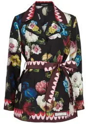 Dolce & Gabbana Floral-print Silk-satin Shirt - Black - 44 (UK12 / M) 44 (UK12 / M)