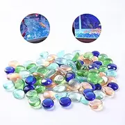 Decoration Fish Tank Gravel Upgraded - Mutilcolor Aquarium Gravel Rocks Crystal Stones Sea Glass Rock Crystal Pebbles for Freshwater Aquariums, Fish Turtle Tanks, Gardens, Flower Pots (100g)