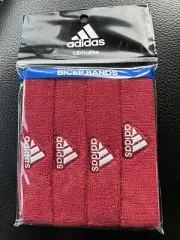 New Adidas Climalite 3/4 Inch Bicep Band Red 4 Pack One Size