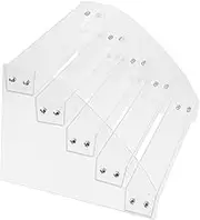 Veemoon Clear Acrylic Five Raffle Ticket Display Stand Transparent File Rack for Brochures Magazines Greeting Cards Organizer for Office Retail Spaces