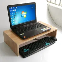 在飛比找樂天市場購物網優惠-多功能增高架筆記本電腦顯示器打印機架子鍵盤桌麵單層墊高收納架