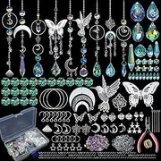DIY Suncatchers, 400pcs Sun Catchers Making Supplies Kit Art and Crafts for Adults Hanging Prism Sun Catcher with Crystals Rainbow Maker for Indoor Window Home Wedding Garden Christmas Decor