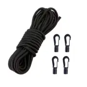 1/4" x 10' Elastic Bungee Shock Cord Kayak Stretch String Rope w/ Hooks for Boat
