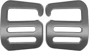 uxcell g Hook Webbing Slide Buckles 20mm, 1 Pair Metal g Hooks Webbing Buckles Clips Adjustable Buckle for Backpack Luggage Straps Webbing Outdoor Belt Hardware, Grey