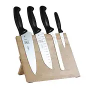 Mercer Culinary M21980 Millennia® 5-Piece Knife Set w/ Rubberwood Magnetic Board