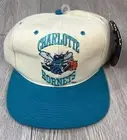 NWT Vintage 90s Charlotte Hornets Snapback Hat NBA Ball Cap Adjustable 100% Wool