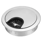 Desk Cable Hole Cover, Zinc Alloy Cord Raceway(50mm, Silver)