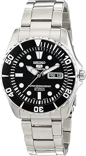 [SEIKO] 5 Black Dial Stainless Steel Automatic Mens Watch SNZF17