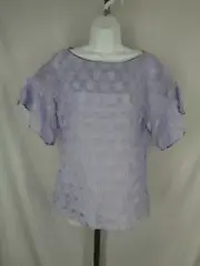 Banana Republic Purple Eyelash Flutter Sleeve Top Blouse Size Small New