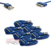 6 6FT USB SYNC DATA POWER CHARGER CABLE APPLE IPAD IPHONE 4S 4 3G IPOD NANO BLUE