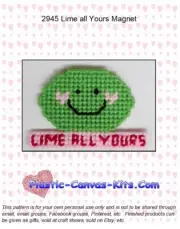 Lime all Yours Magnet-Plastic Canvas Pattern/Kit