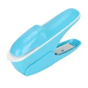 ABS No Staple Stapling Machine Book Paper Staple Free Stapler Binding Tool(Blue)