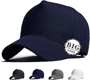 [MUNULA] Oversize XXL High Crown Baseball Cap Big Head Hats for Men Dad Hat Adjustable Plain Running Cap 23.6"-25.6"