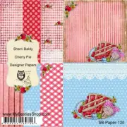 NEW My-Besties SCRAPBOOK PAPER PACK SET 6 X 6" one sided CHERRY PIE