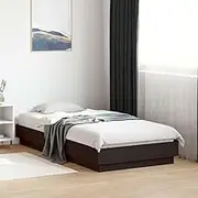 Bed Furniture Bed Frame Without Mattress Black 90x190 cm Engineered Wood