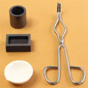 16OZ Golds Graphite Crucible Cup + Tongs + 1 Melting Bowl + Ingot Mold Casting