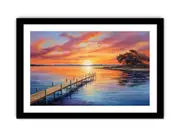 Jetty Sunset Canvas Painting