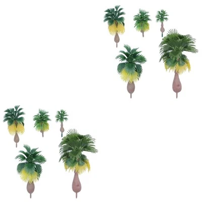 2 PCS Tropical Palm Model Tree N Gauge Train Set Green Landscape
