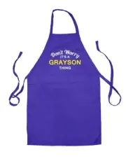 Don't Worry It's a GRAYSON Thing - Unisex Kids Apron - Surname Custom Name