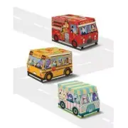 Punch Studio Kids Nesting Boxes, Playful Trucks, Set of 3